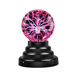 Flashmen Plasma Ball Props for Playing the Role of a Wizard Science Gift Touch Sensitive Plasma Globe Decorative Lamp Novelty Gift Plasma Ball Lamp Light