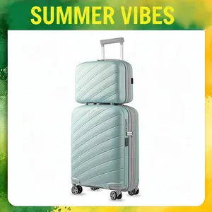 LUGGEX Ultra-Lightweight 14"/20" Spinner Wheels Luggage Set 2-Piece Travel Set with Cosmetic Case & Organized Compartments for Easy Travel summervibes EX-Core fathersdaygift