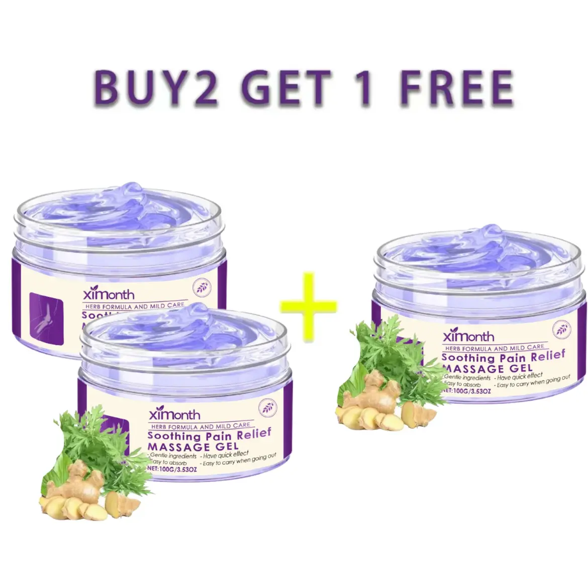 【Buy 2 Get 1 Free 】Ximonth Body Soothing Relief Gel, Daily Body Massage Gel, Joint Knee Elbow Shoulder Massage Gel, Body Care Product for Women & Men