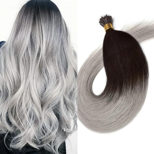 12-28 Inch 100% Remy Human Hair Extensions, Nano Tip Micro Nano Rings Cold Fusion, 50pcs 30g, Thick Smooth No Shedding No Tangle for Women