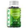 Vitamatic Moringa Dietary Edible Gummies - Sugar-Free Natural Botanical Extracts Green Superfood Supplement - Vegan, Pectin-Based, Non-GMO - 60 Count