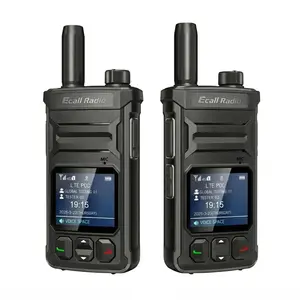 EcallRadio T6 4G LTE PoC Walkie Talkie - Unlimited Range Real-time Communication Device with 2000mAh Long Battery Life. Global Two Way Radio for Security, Fleet, Construction & Outdoor Camping Hiking. Best Handheld Intercom with Type-C Charging