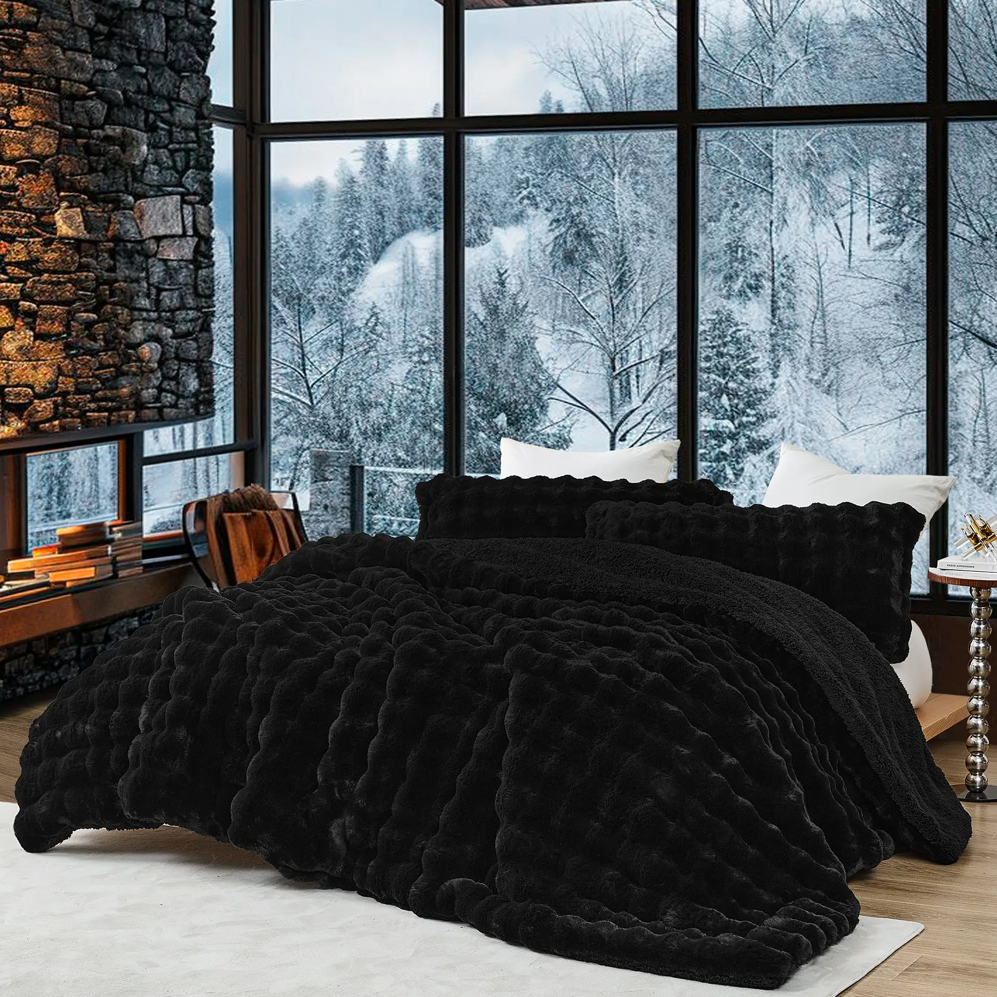 Snowball Chunky Bunny - Coma Inducer Oversized Comforter Set - Black Snowball Chunky Bunny - Coma Inducer Oversized Comforter Set - Black