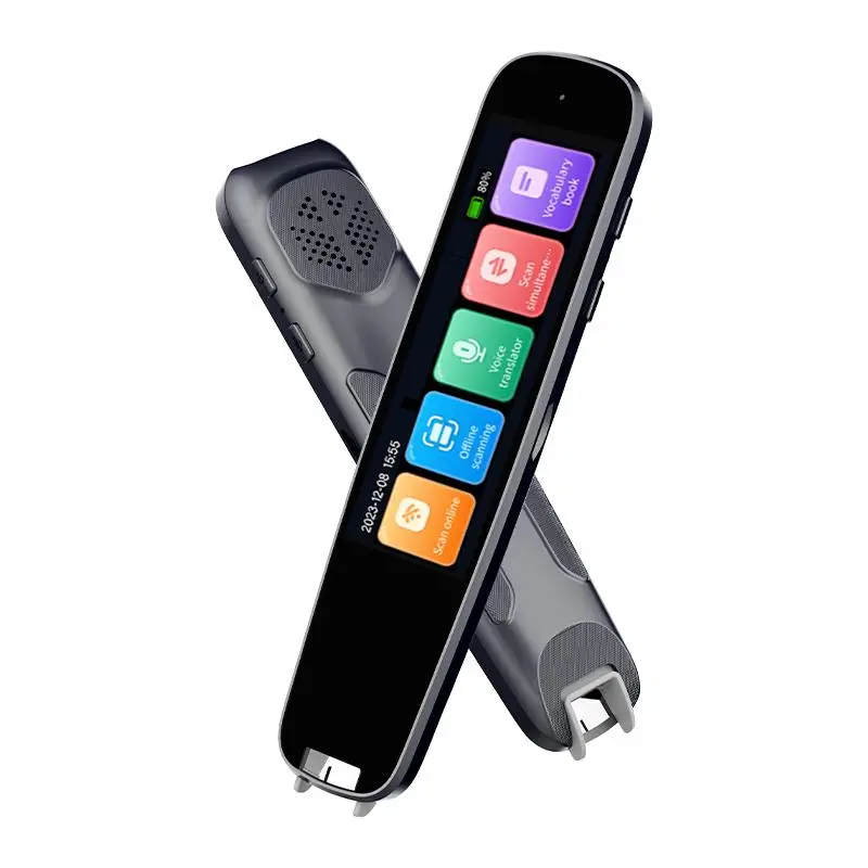 Durability 2.99 Inch HD Digital Display Translation Pen, Multi-purpose One-key Translation Pen, Portable Multifunctional Wireless BT Smart Translation