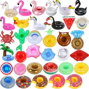 Inflatable Drink Holder 35 Pack Inflatabl Floats Floating Cup Holders Fun Floaties for Swimming Pool Party
