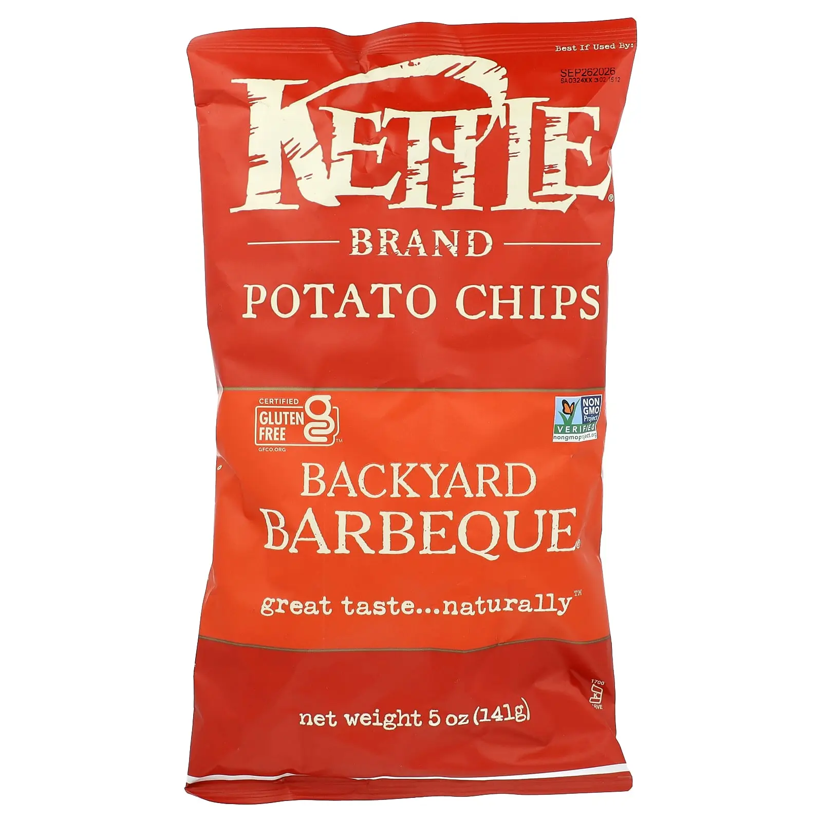 Kettle Foods Potato Chips, Backyard Barbeque, 5 oz (141 g)