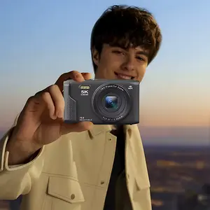 5k Digital Camera 72mp Ccd Sensor, Autofocus Hybrid Camera with Buit-In Flash, 2.8 Inch Uhd Display, Automatic Exposure, SD Card Included