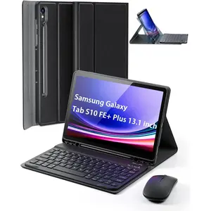 Case Keyboard for  Galaxy Tab S10 FE+ Plus 13.1 inch -  and Magnetically Keyboard, Slim Case with S Pen Holder, Auto Sleep/Wake (Black)