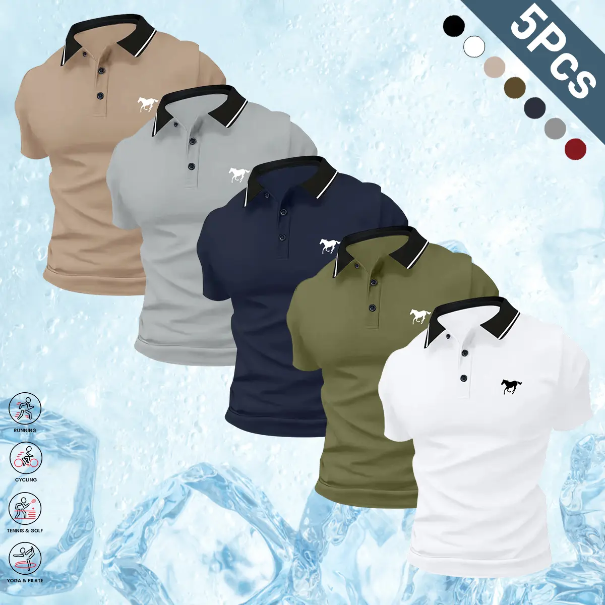 White + Green + Blue + Gray + Khaki