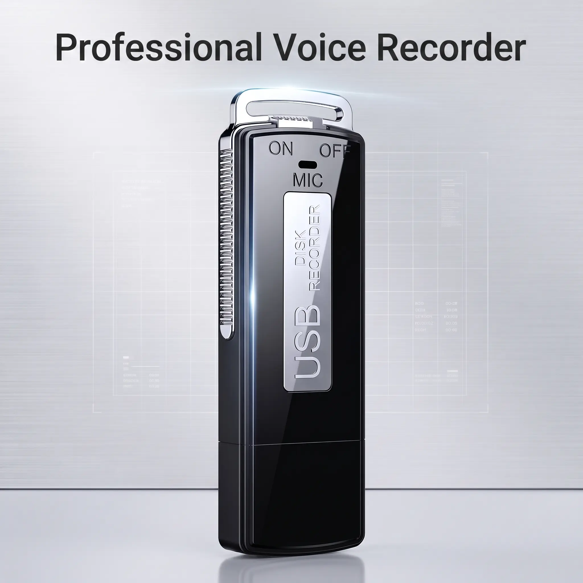 Professional Multifunctional Voice Recorder with 1-Click Recording and 1-Click Saving