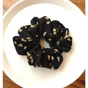 Black & Tan Heart Scrunchie