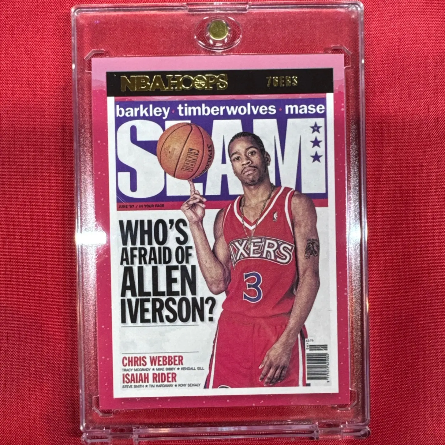 2021-2022 Panini NBA Hoops - Allen Iverson - SLAM Card Gold - Philadelphia 76'ers