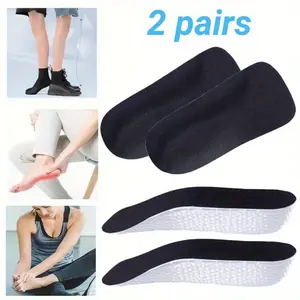 2 Pairs Orthopedic High-Elastic Insoles - Arch Support, Height-Increasing Insoles, Relief for Plantar Fasciitis and Flat Feet