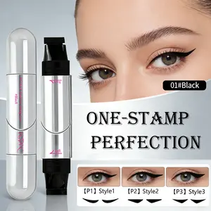 Eyeliner Stamp & Eyeliner Pen, Rotating Wing Eyeliner Marker, Long-Lasting Waterproof Eye Makeup Tool, Perfect for Beginners & Professional Makeup, Easy to Create Cat Eye Looks