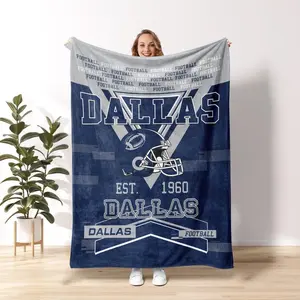 Dallas Football Vintage Style Personalized Blanket, Dallas Football Blanket, Cowboy Blanket, Dallas Blanket, Dallas Fans Gift280gsm