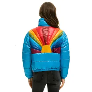 SUNBURST APRES PUFFER JACKET - GLOSSY OCEAN