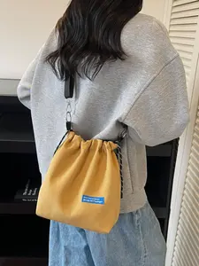 New Single Shoulder Crossbody Bag, Trendy Drawstring Bucket Bag for Men and Women, Unisex Small Versatile Waist Pack