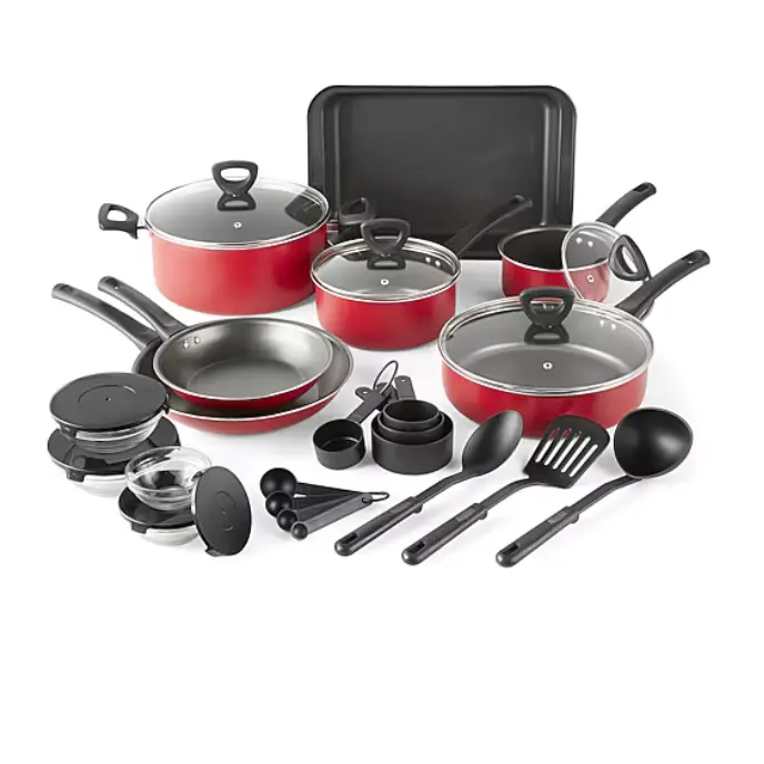 Cooks 30-Pc Non-Stick Cookware Set  | Complete Aluminum Pots & Pans Set for Your Kitchen