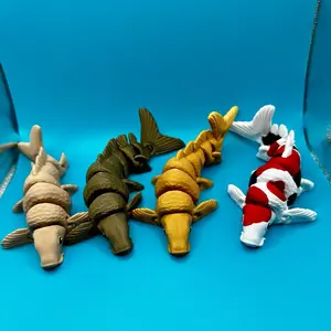 3D Printed Articulated Carp – Fidget Fish, Desk Pet & Stress Relief