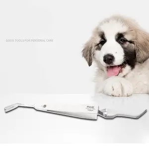 Stainless Steel Pet Tick Remover, Dual-Function Tick Clip for Cats and Dogs, External Parasite Control Kit, Flea Tweezers