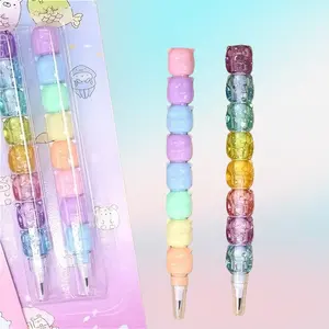 2-Pack Building Block Pencils, Detachable Creative Pencils, No Sharpening Needed, Multifunctional Bullet Tip Pencils, Home Pencil Set