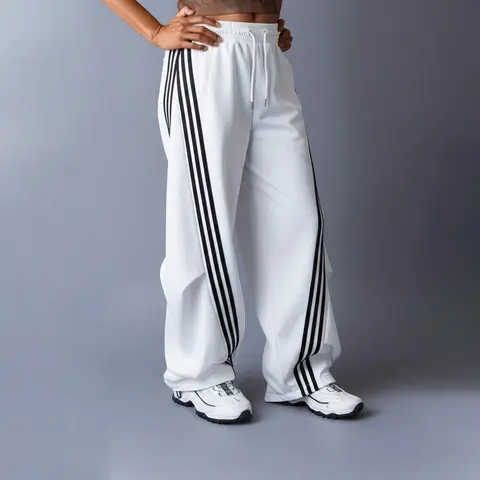 Flooo Loose Washed Sweat Jeans Pants Women's Wear with Drawstring & Ripped Design Wide Leg Comfortable Stylish Machine Washable Casual Everyday Streetwear Bottom Fitted Adjustable Trouser
