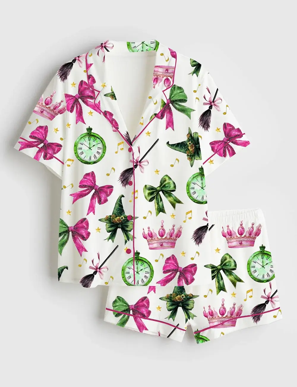 Coquette Wicked Long and Short Sleeve Pajama Set, Sleepwear for Women, Pajama for Girls