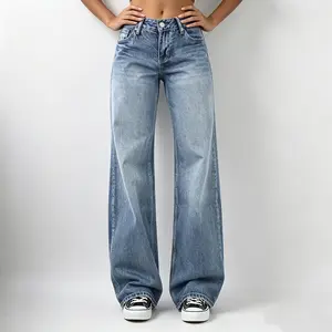 Women's Elastic Waist Denim Jeans scuffers  jeans