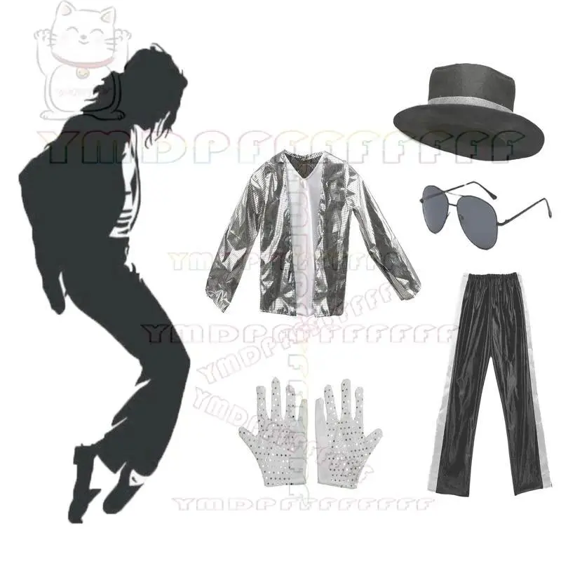 Black Michael Jackson cosplay set world's top dance king not surpassed Halloween hot selling