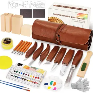 Carving it, 46 count  Carving Tools with 6 count Whittling nives & 5 count Detail nives &12 Color  Set & Beewax, Whittling it for Beginners and Enthusiasts
