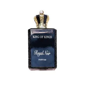 Macarena King of King Royal Noir, Captivating Eau de Parfum for Men with Aromatic Floral, Woody, and Grey Amber Notes, 3.4 oz
