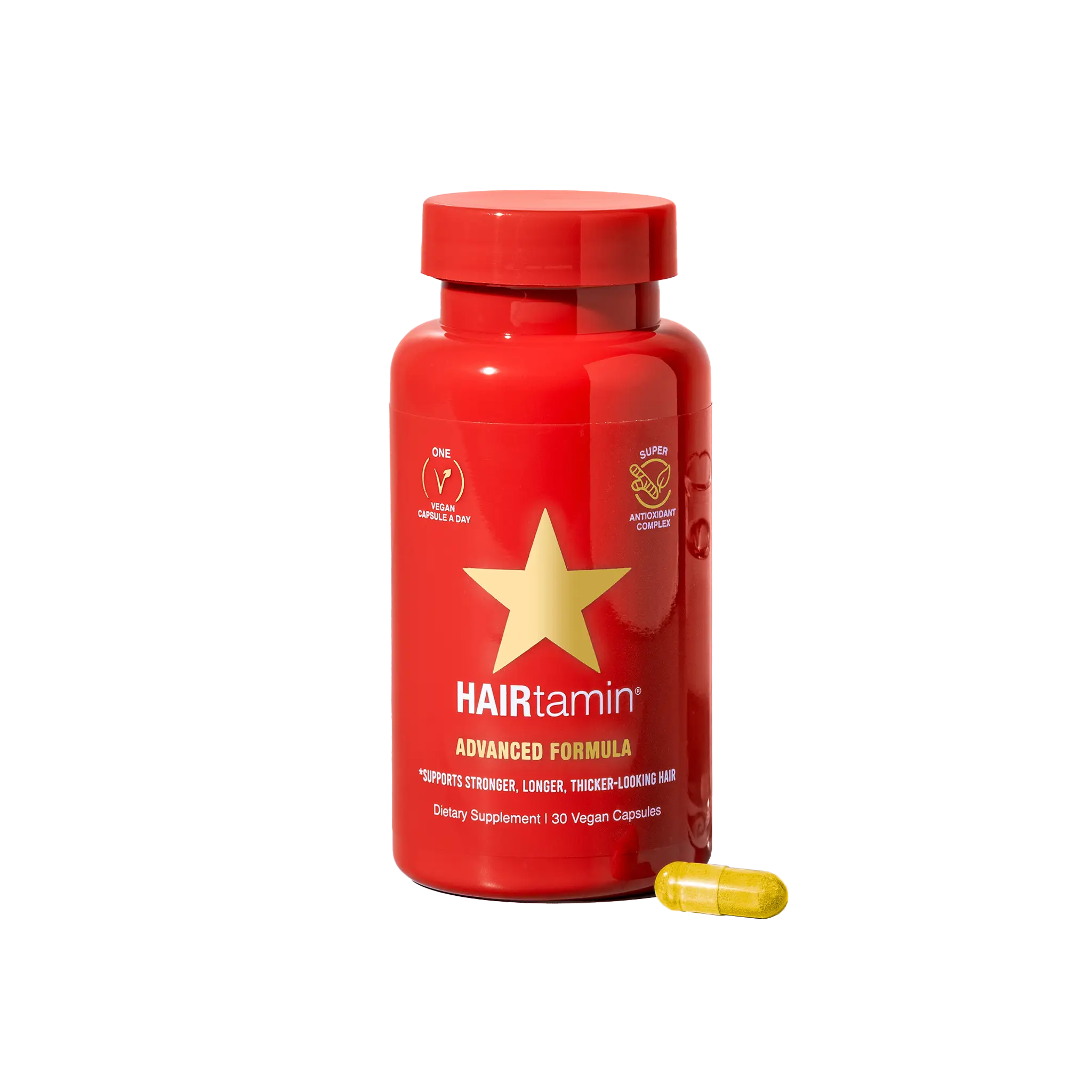 HAIRtamin Advanced Formula – Physician-Formulated Dietary Supplement - Supports Stronger, Longer, Thicker-Looking Hair