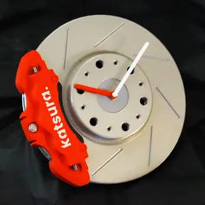 Katsura Clock Co. | Race Car Brake Caliper Wall Clock "Stuttgart"