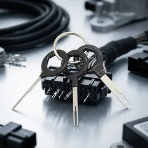 Professional Automotive Wire Crimping Tool Set, Terminal Pliers, Pin Extractor, Connector Removal Kit for Car Audio, Wiring Repair, Electronics, Durable Stainless Steel