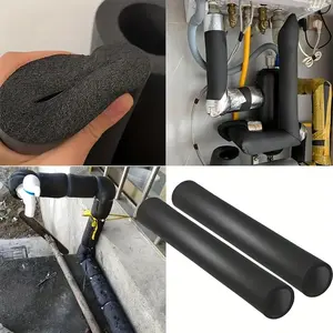 Pipe Insulation Foam Tube Set, 2 Pieces, 70.87 Inch Flexible Foam Cover, Winter Frost Protection, Outdoor Water Pipe Insulation