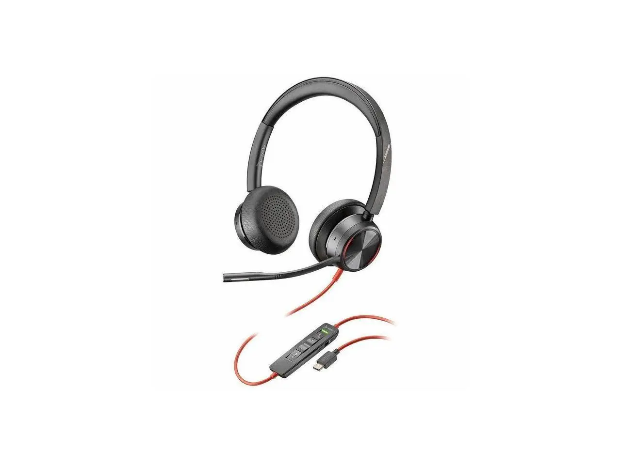 Poly Blackwire 8225 Stereo Microsoft Teams Certified USB-C Headset + USB-C/A Adapter - Microsoft Teams Certification - Stereo - USB Type C - Wired - 32 Ohm - On-ear - Binaural - Ear-cup - 7.10 ft Cabl