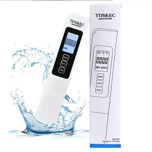 2025 New Upgraded 4-in-1 Digital TDS Meter - Digital Water Quality Tester for TDS EC Temperature °C°F 0-9990 ppm Range Suitable for Drinking Water Reverse Osmosis Systems Aquariums Swimming Pools Inflatable Pool Modern