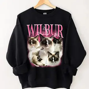 Custom Pet Picture Sweatshirt, Dog Mom Gift | Vintage Bootleg Collage Graphic | Cozy Cotton Blend Crewneck CT25120601