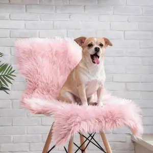 Girls' Wool-Like Long Fluff Chair Cushion, Comfortable Plush Pad for Pets and Humans, Soft and Cozy Seat Cushion