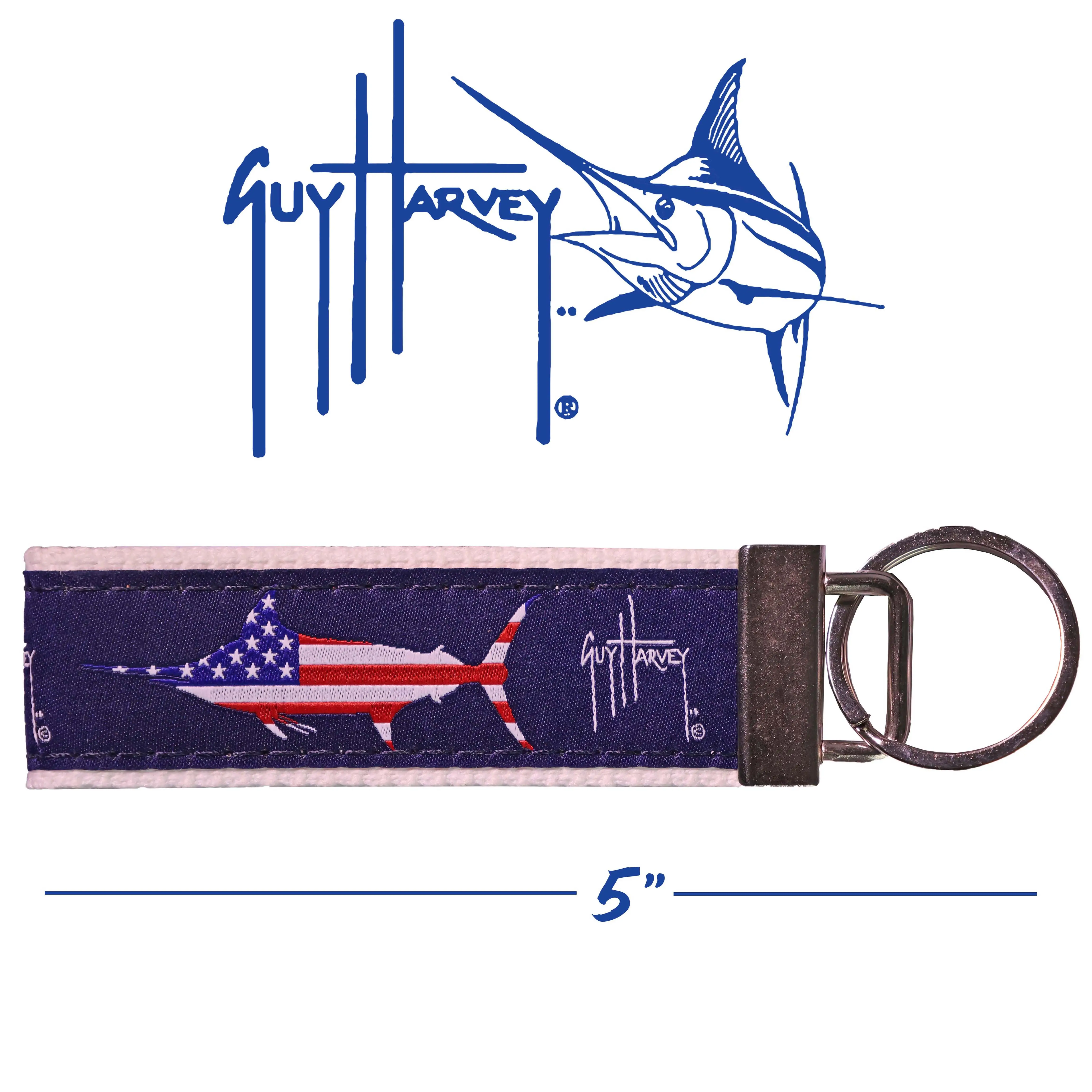 Guy Harvey USA Marlin Key Ring Keychain