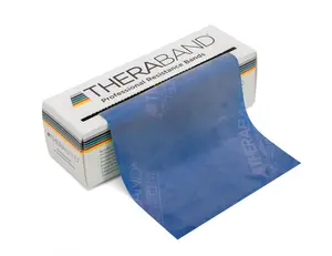THERABAND 5.8lbs  Resistance Bands, 6 Yard Roll Professional Latex Elastic Band For Upper & Lower Body, Core Exercise, Physical Therapy, Pilates, Home Workouts, Rehab, Blue, Extra Heavy, Intermediate Level 2