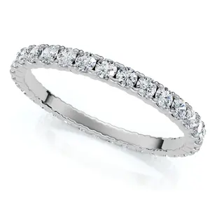 5/8Ct Diamond Eternity Wedding Ring 14k Gold or Platinum Lab Grown