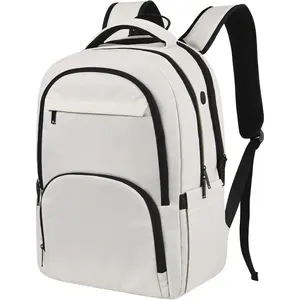 Laptop Backpack 15.6 inch, Backpacks for Men, Travel backpack Carry on Flight Approved, College School Bookbag, Anti-theft Personal Item Backpack, Water Resistant Bags for Work,Daily,Business (Beige)