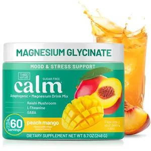 Third Nature Calming Drink Mix Jar - Supports Anxiety, Stress, Sleep, Mental Clarity, Cortisol Balance, Relaxation, Nervous System Support, with Magnesium Glycinate, GABA, L-Theanine & Reishi Mushroom