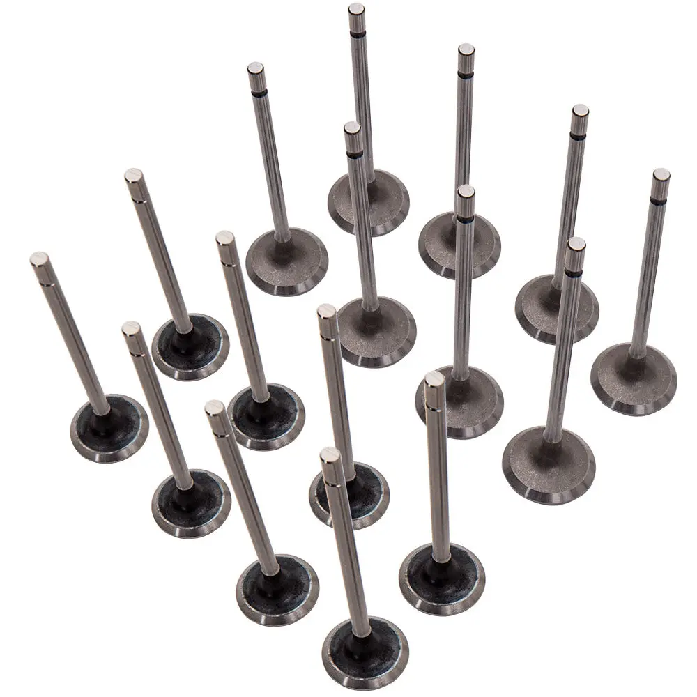 16pc Engine Intake Exhaust Valves compatible For Renault Megane MK II Hatchback 2002-2016