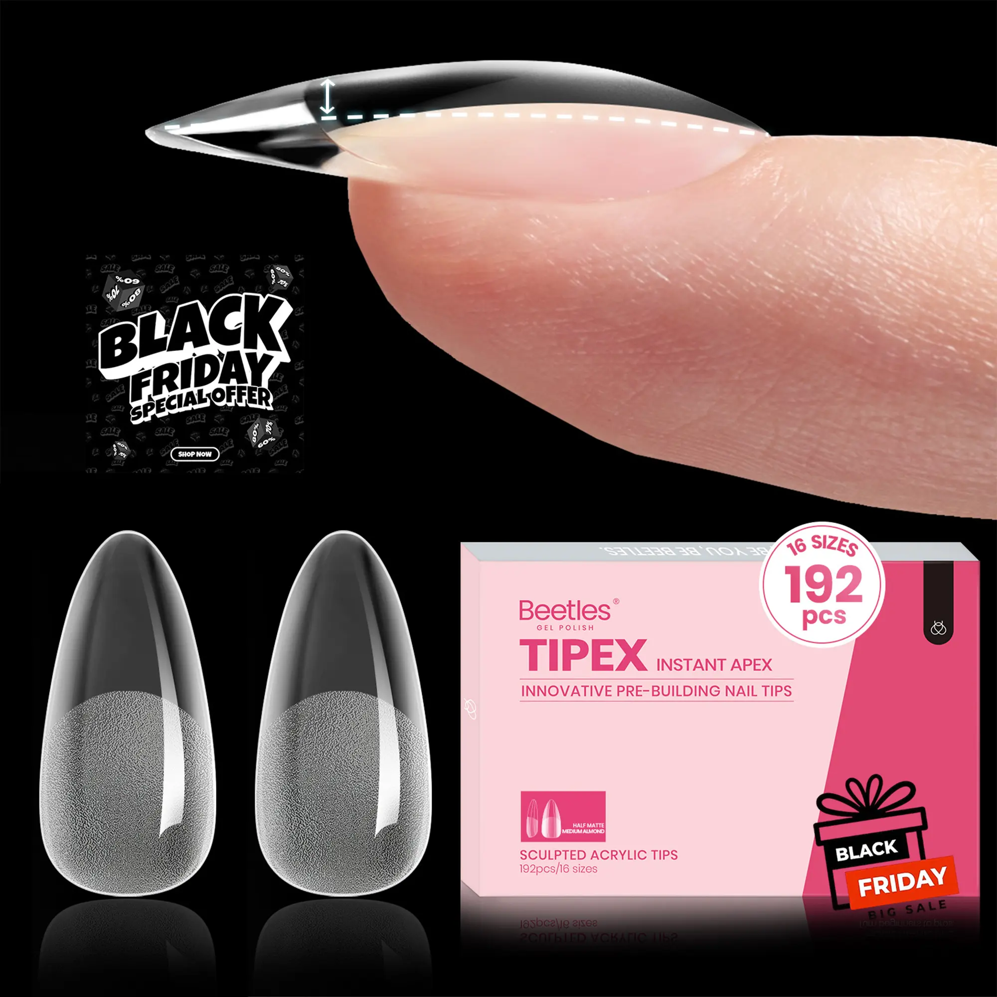 Tipex Almond Medium 192 Pieces（NO GLUE&Lamp）