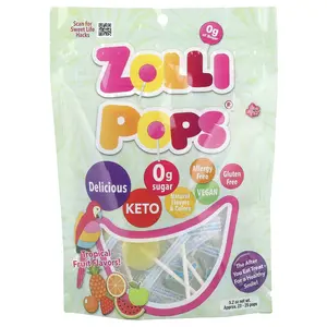 Zollipops The Clean Teeth Pops, Tropical Fruit, Approx. 23-25 Pops, 5.2 oz