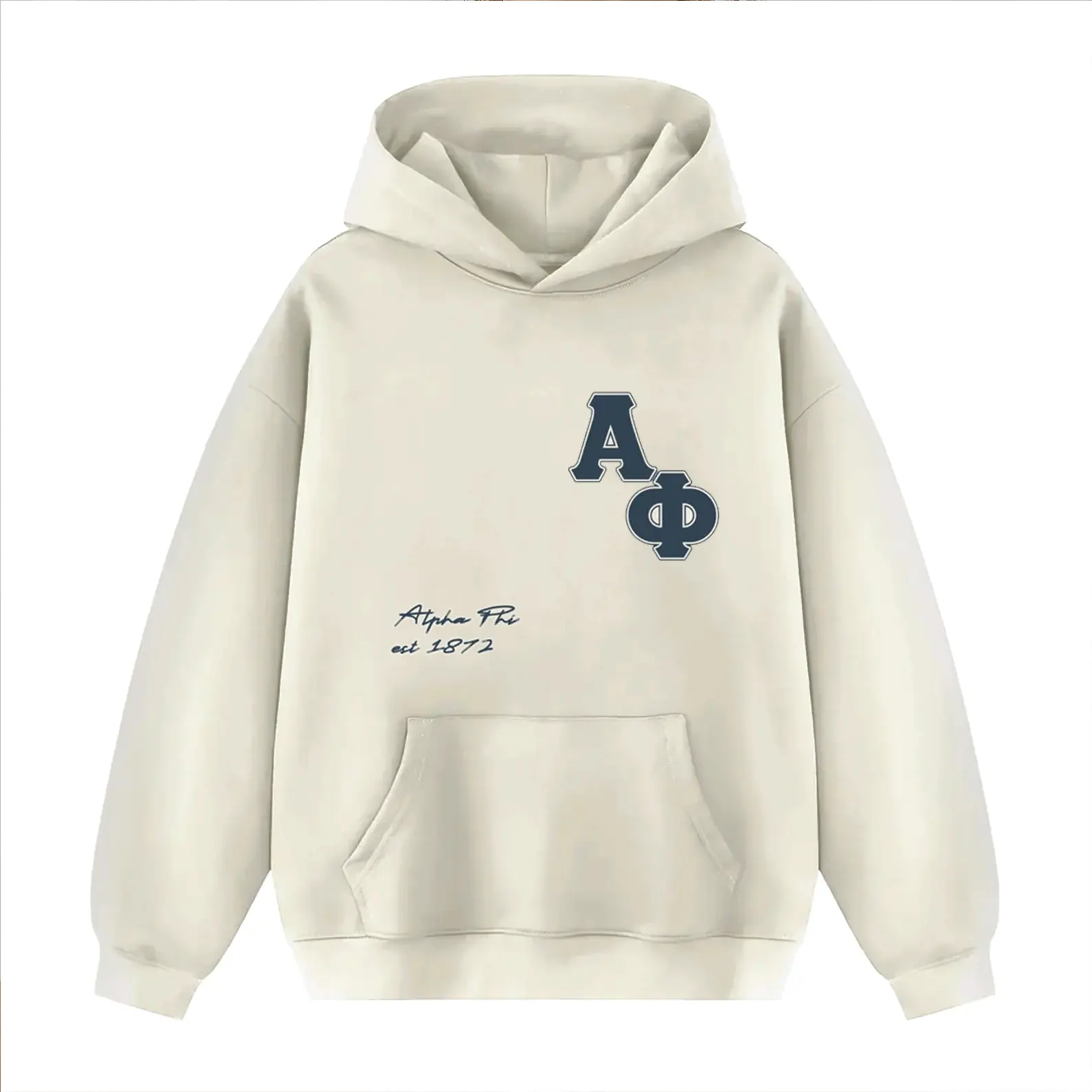 Custom Varsity Sorority Hoodie / Grey Sorority Hoodie / Sorority Apparel / Greek Apparel / Custom Sorority Sweatshirt - Chi Omega Hoodie - Zeta Tau Alpha - Tri Delta Star Sweatshirt