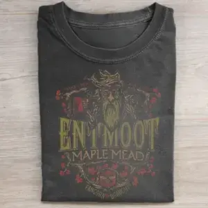 Vintage Ent Draughts Graphic Tee Entmoot Maple Mead Shirt Funny Beers Of Middle Earth Tee Iconic Movie Scenes Tee Menswear Top