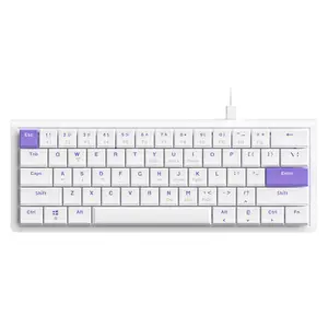 NKL61 wired short red switch mechanical keyboard new lightweight body office keyboard 61-key small configuration portable 22-key punch-free ABS flat keycap wear-resistant and durable plug and play suitable for office workers essential